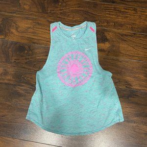 Nike Womens Teal Dri-Fit Tank Top Size S Athletic